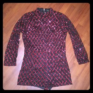 Sequence long sleeve romper